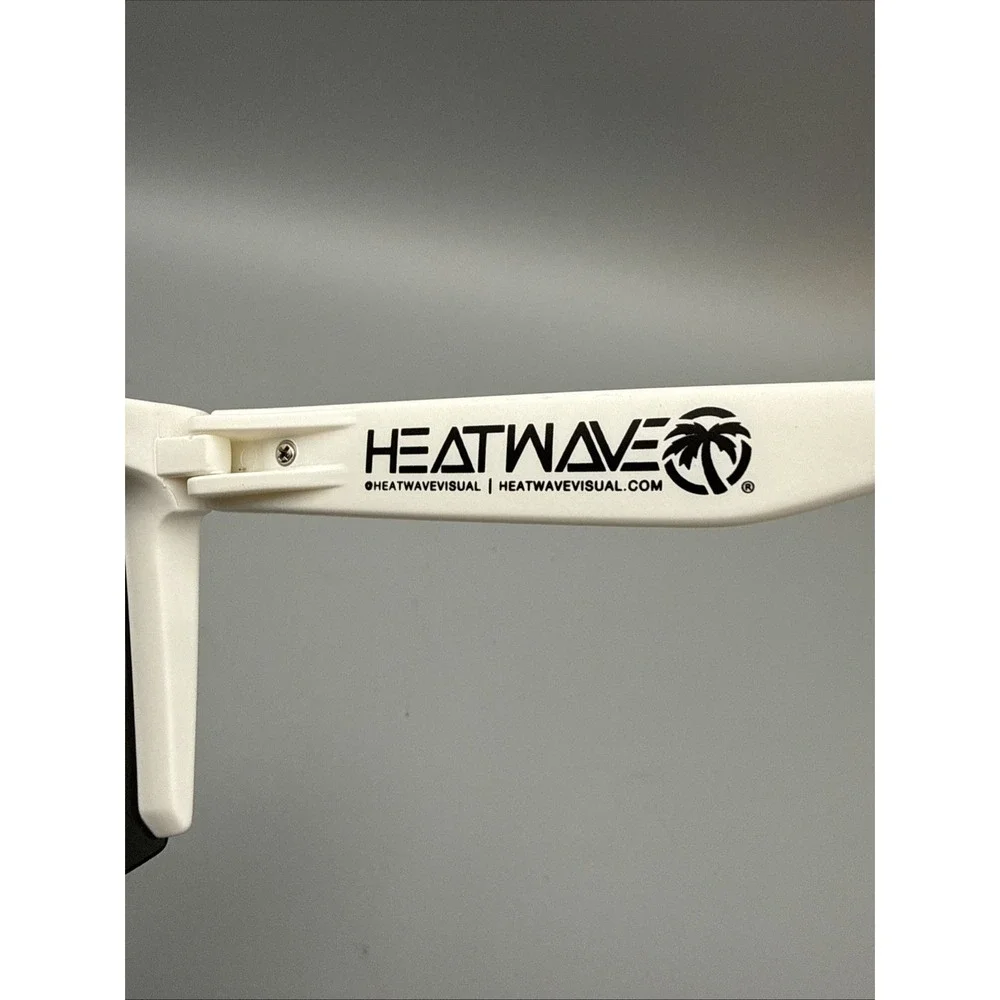 Heatwave Authentic Shield Glasses Z87+ White Frame Black Lens UV400 A2.3 ANSI